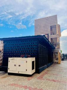 El edificio en el que está el hotel