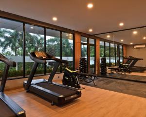 Fitness centrum a/nebo fitness zařízení v ubytování Laska Hotel & Resort Ciater