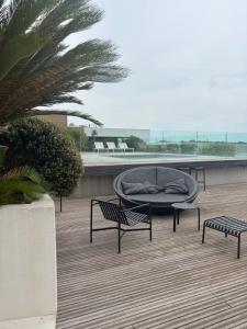 Μπαλκόνι ή βεράντα στο Bel appartement dans une résidence de standing