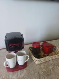 Příslušenství pro přípravu čaje a kávy v ubytování Flat Costa Mar + 46 fotografií