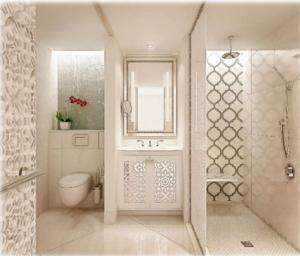 Et badeværelse på Rotana Jabal Omar