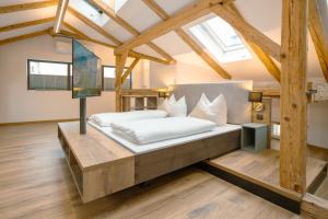 Ένα ή περισσότερα κρεβάτια σε δωμάτιο στο Apartments Salzburg - Bergstraße