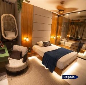 En eller flere senge i et værelse på Ap FRENTE AO MAR - BEIRA MAR