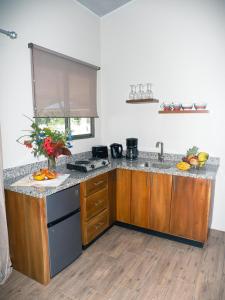 a kitchen with a sink and a counter top at Luxury Apartments Nauyaca by Paradiselodge in Platanillo