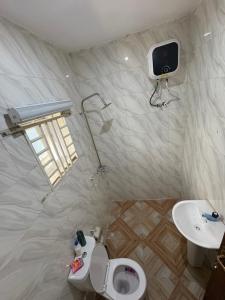 Koupelna v ubytování Bollington Adex house