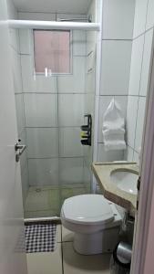 Koupelna v ubytování Apartamento com 2 quartos próximo aCastelão Arena