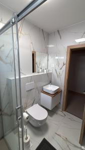 Koupelna v ubytování Penzión Odysea