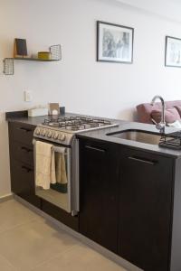 Kuchyň nebo kuchyňský kout v ubytování Villadhara Centro GDL