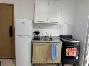 Kuchyň nebo kuchyňský kout v ubytování apartamento estudio moderno de 1 habitacion