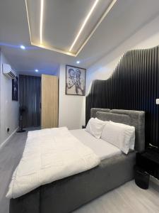 Postel nebo postele na pokoji v ubytování Delight shortlet apartments- Luxury 3 Bed in Jahi