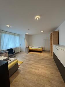 Ένα ή περισσότερα κρεβάτια σε δωμάτιο στο Ferienwohnung Bernhard