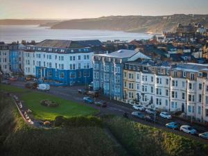 an aerial view of a city with buildings at The Helaina Apartments in Scarborough