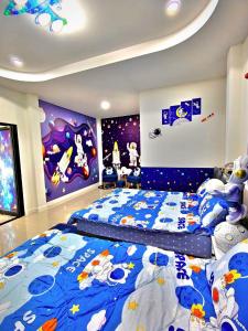 Postel nebo postele na pokoji v ubytování Missawa Pool Villa Bangsaen