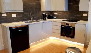 Η κουζίνα ή μικρή κουζίνα στο Stylish flat by the beach with stunning sea views +22 φωτογραφίες