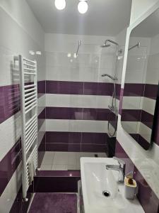 Ένα μπάνιο στο Brianna Apartament