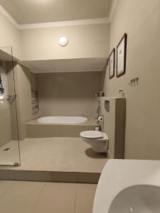 un bagno con wc e vasca da bagno di Art Deco City Gem in the Heart of Capetown a Città del Capo