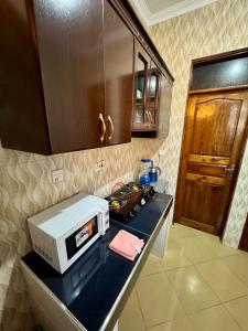 Kuchyň nebo kuchyňský kout v ubytování Watra Apartments