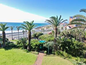 Blick auf den Strand und die Palmen in der Unterkunft Brookes Hill Suites Bay Watch in Summerstrand
