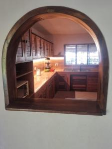 Kuchyň nebo kuchyňský kout v ubytování Villa Makoa