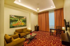 Posezení v ubytování Hotel Kapish Smart-All Pure Veg