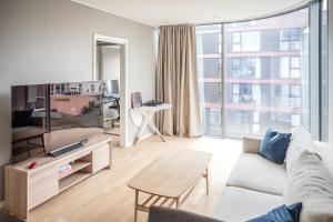 Μια τηλεόραση ή/και κέντρο ψυχαγωγίας στο High-end apartment in Trondheim