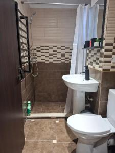 Koupelna v ubytování Apartament LaPassione Tecuci