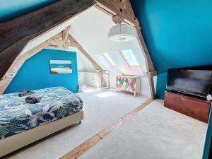 Ένα ή περισσότερα κρεβάτια σε δωμάτιο στο Gite de la Brasserie +89 φωτογραφίες