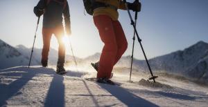 two people on skis in the snow on a mountain at Stampferhof - Urlaub auf dem Bauernhof - Agriturismo in Racines +26 photos