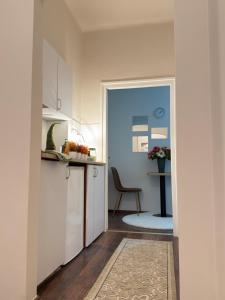 Kuchyň nebo kuchyňský kout v ubytování Boldog Deluxe apartman