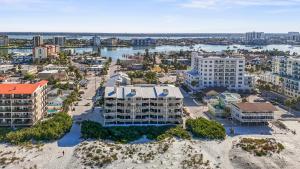 an aerial view of a city with buildings at Newly Reno Beachfront Escape I Steps to Beach in Clearwater Beach