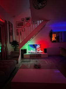 Postel nebo postele na pokoji v ubytování Superbe Duplex T2 à quelques pas du centre de Saumur