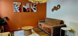 Posezení v ubytování La Cachette Secrète