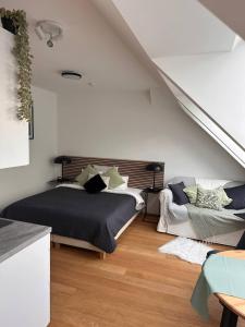 Χώρος καθιστικού στο Apartment with a terrace +54 φωτογραφίες