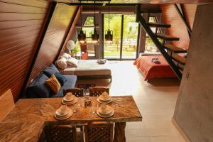 Χώρος καθιστικού στο Guayacanes Ecolodge