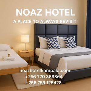 Ένα ή περισσότερα κρεβάτια σε δωμάτιο στο Noaz Hotel