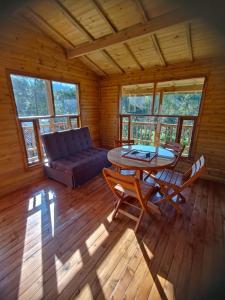 Posezení v ubytování Cabañas 4 Caminos