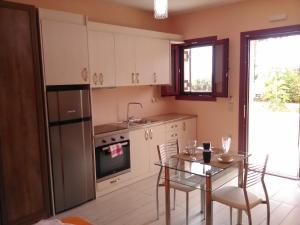Kuchyň nebo kuchyňský kout v ubytování Mikros Gialos Apartments