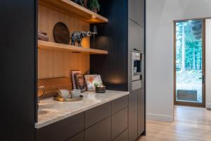 Kuchyň nebo kuchyňský kout v ubytování Mountain Lake Luxury Ski Chalet