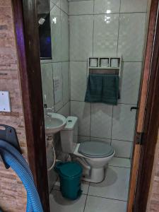 Koupelna v ubytování Aconchego de vó