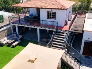 an overhead view of a house with a deck at Casa Barquito - Pool house in San Felipe in San Felipe
