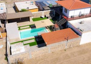 an overhead view of a house with a swimming pool at Casa Barquito - Pool house in San Felipe in San Felipe