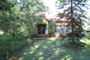 a house with a porch and a yard with trees at Escapada Exclusiva en Finca con Viñedos y Olivares Relájate en la Naturaleza con Confort y Encanto in San Rafael