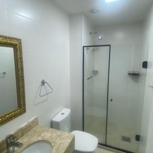 Koupelna v ubytování Apartamento em Resort frente ao Mar