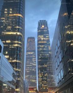 Nespecifikovaný výhled na destinaci Peking nebo výhled na město při pohledu z hotelu