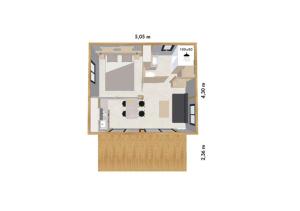 a floor plan at Tiny d'Monts in Brullioles