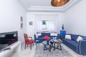 Χώρος καθιστικού στο L'Oiseau Bleu Marsa Plage