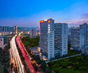 Nespecifikovaný výhled na destinaci Nan-ning nebo výhled na město při pohledu z hotelu