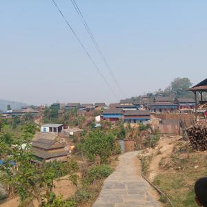 a view of a village from a hill at Culture home, home stay in Bandīpur