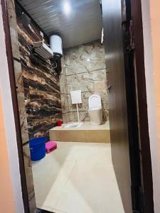 Koupelna v ubytování Hotel Anu