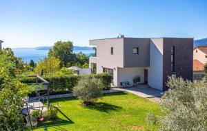 an aerial view of a house with a yard at Villa Angello in Matulji